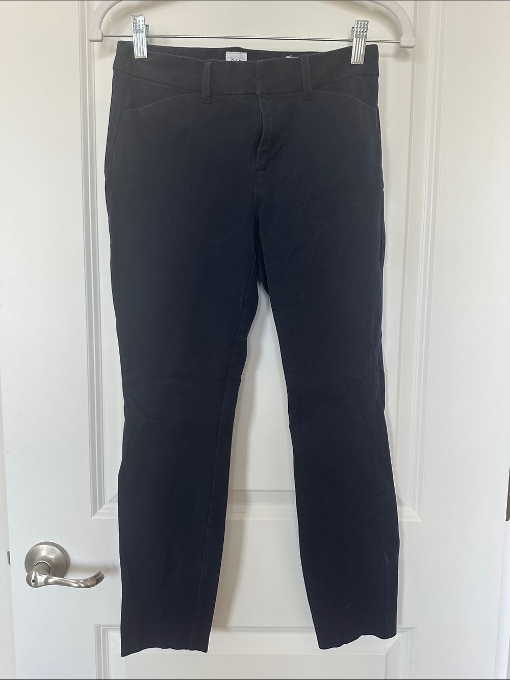 GAP Navy Stretch Straight-Leg Pants